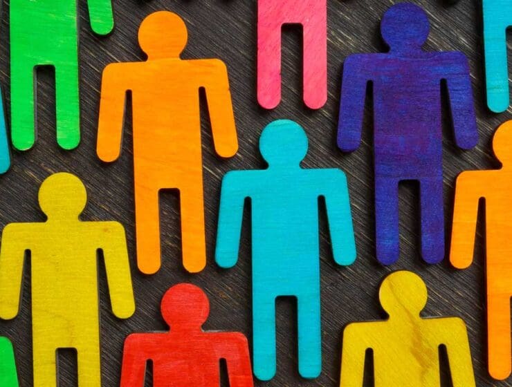 colorful human paper cut outs
