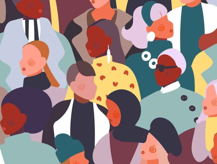 graphic of a crowd of people