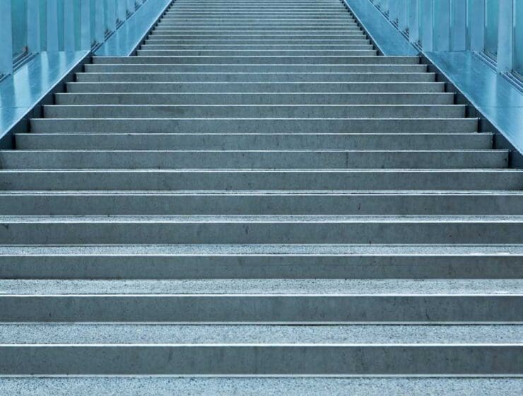 looking down stairs