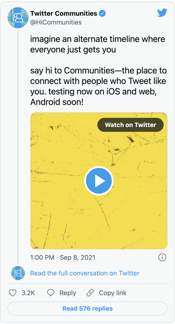 twitter add for twitter communities