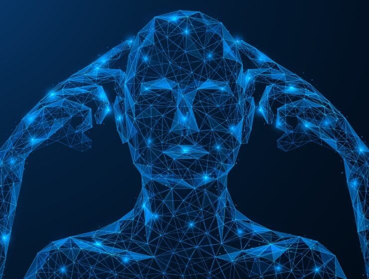 graphic of human as electrical signals