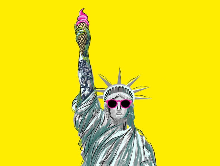 pop culture in advertising on statue of liberty