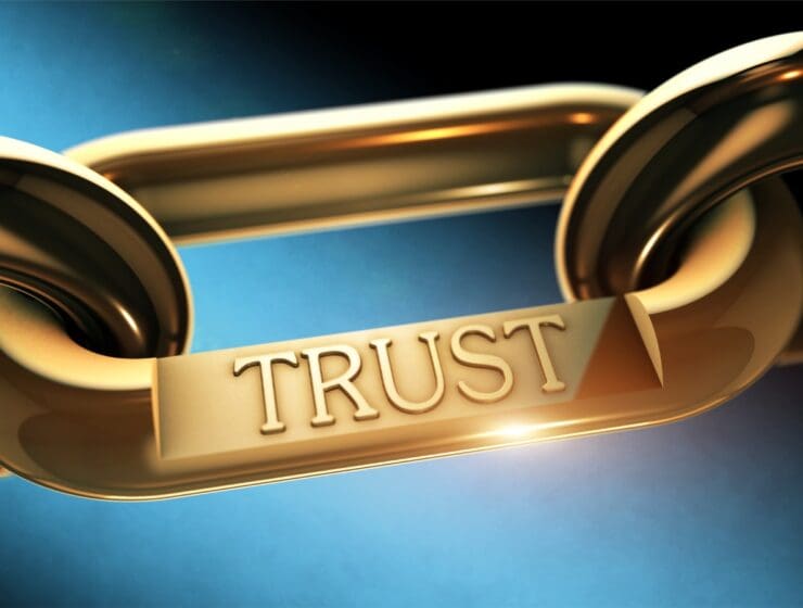 Trust chain as business concept stock photo